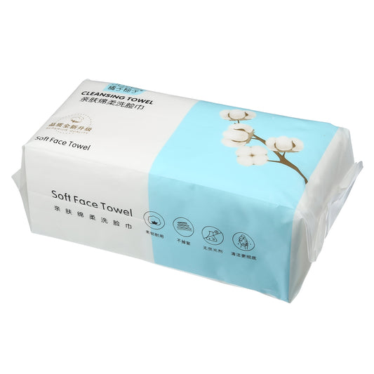 Pack of 60Pcs Disposable Face Towel Tissue Wet and Dry White 7.87"X7.87"